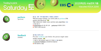 2025년 11월 22일 토요일 Today's Pick